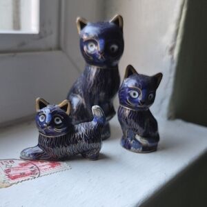 Vintage Cloisonne Cats